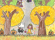 有趣的万圣节-Celeste-李新桐5岁画