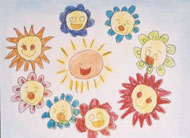 Sun and Flowers (Katie Fan, 4 years old)